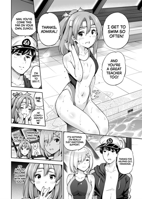 Zuihou and Hamakaze in Racing Swimsuits sample page